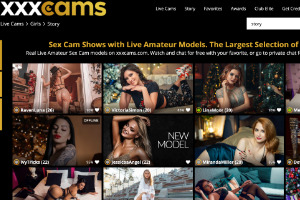 XXXCams cam model site screenshot 2